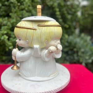 Charming Three Musical Angel Cookie Jar